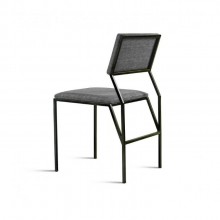 Cadeira Saíra Estofada Molio Design Assinado Estrutura Aço